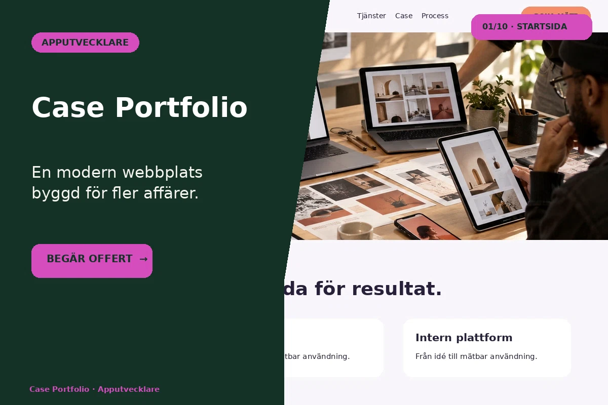 Case Portfolio – designförslag för apputvecklare