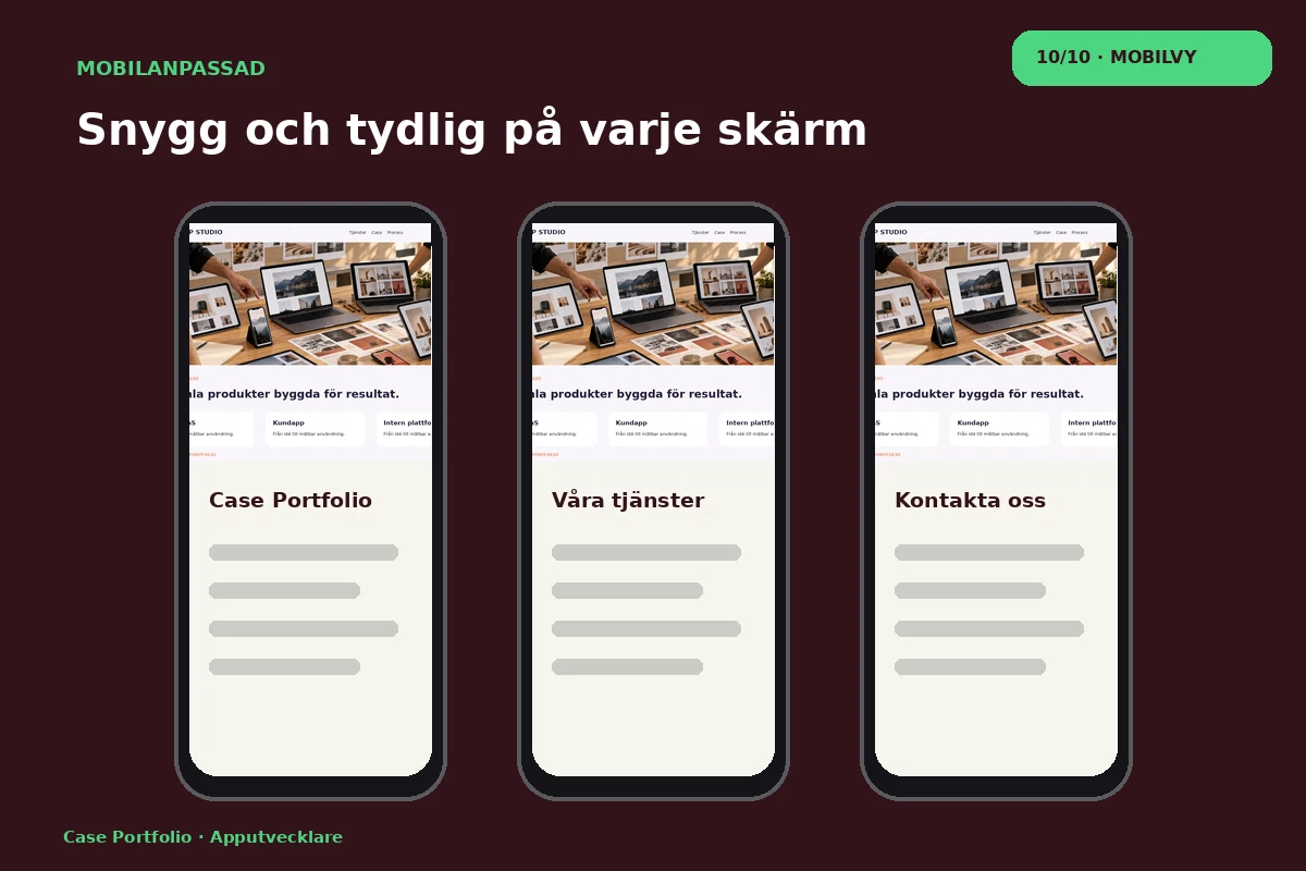 Case Portfolio – Mobilvy för apputvecklare