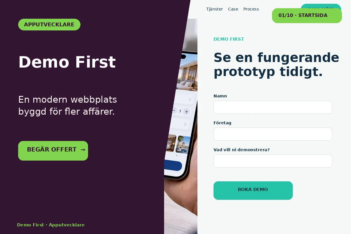 Demo First – designförslag för apputvecklare