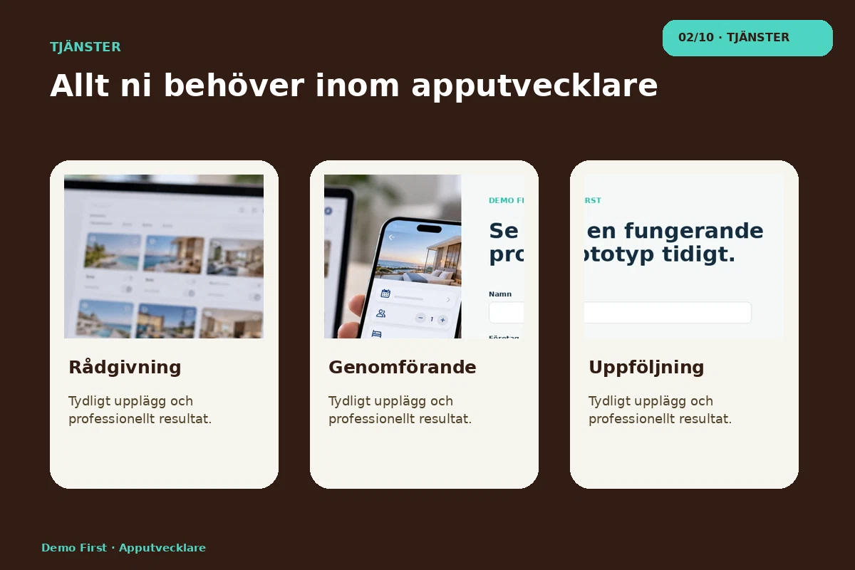 Demo First – Tjänster för apputvecklare