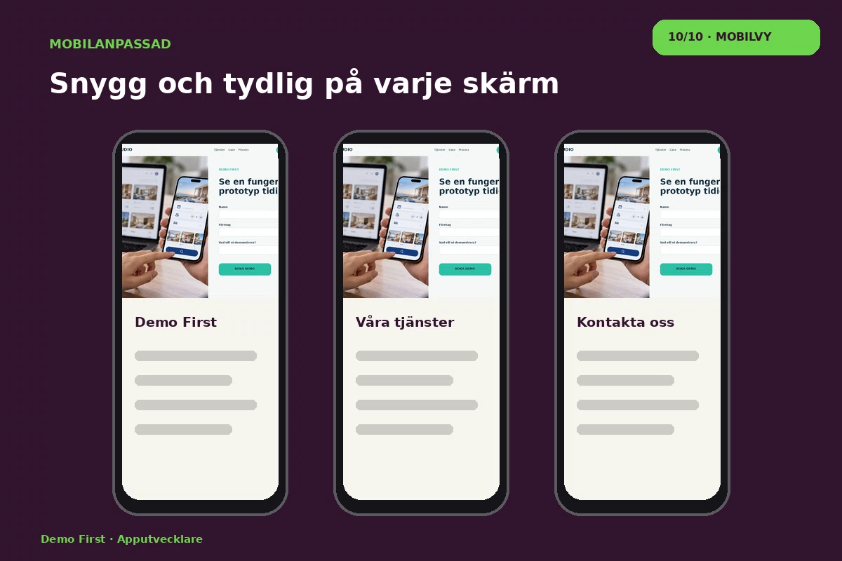 Demo First – Mobilvy för apputvecklare