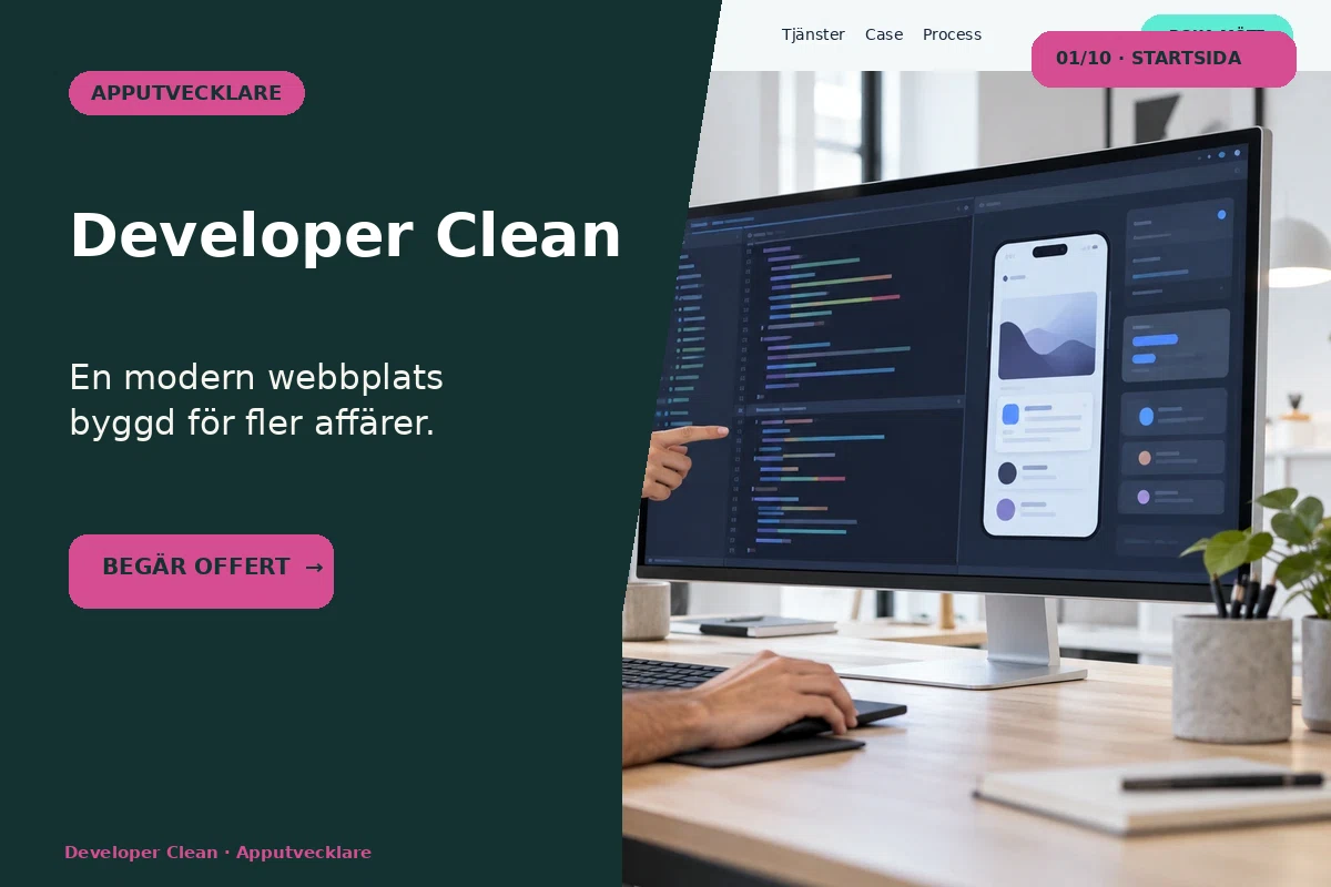 Developer Clean – designförslag för apputvecklare