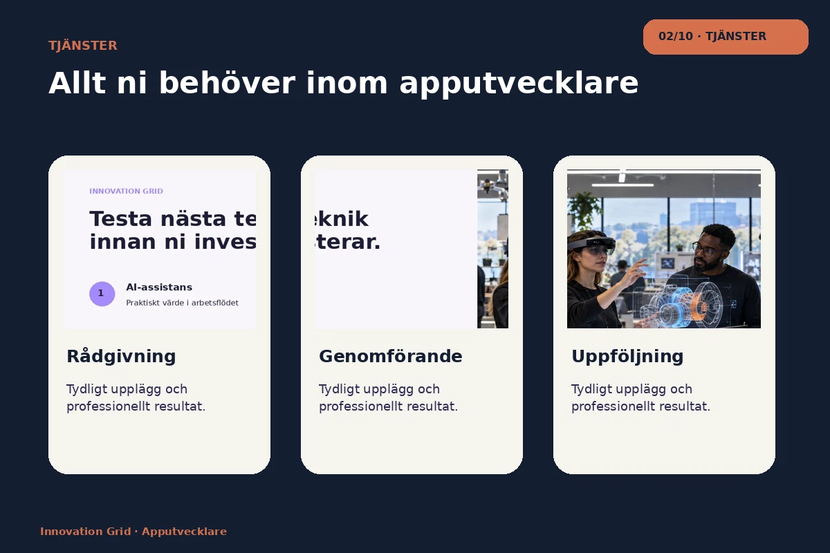 Innovation Grid – Tjänster för apputvecklare
