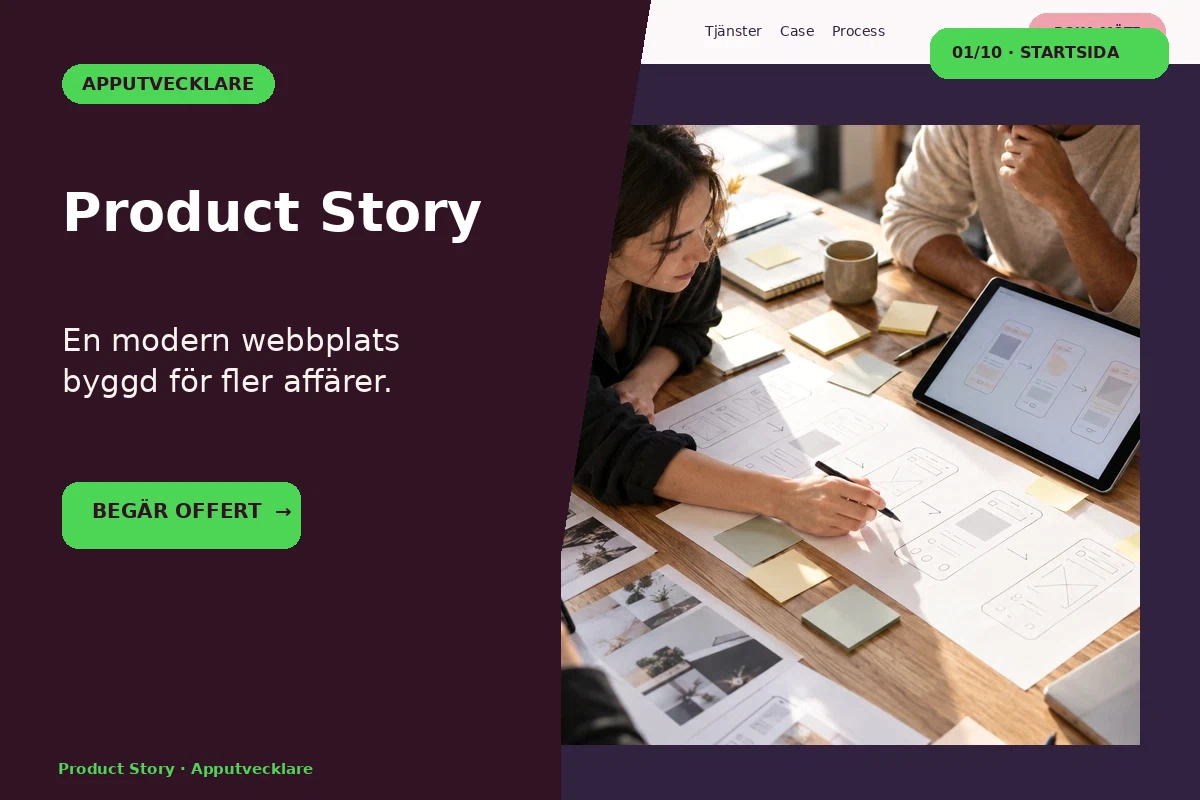 Product Story – designförslag för apputvecklare