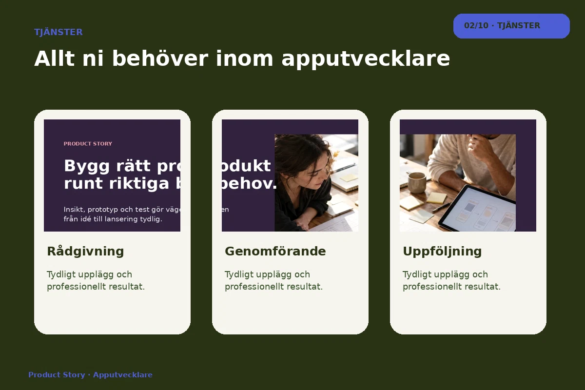 Product Story – Tjänster för apputvecklare
