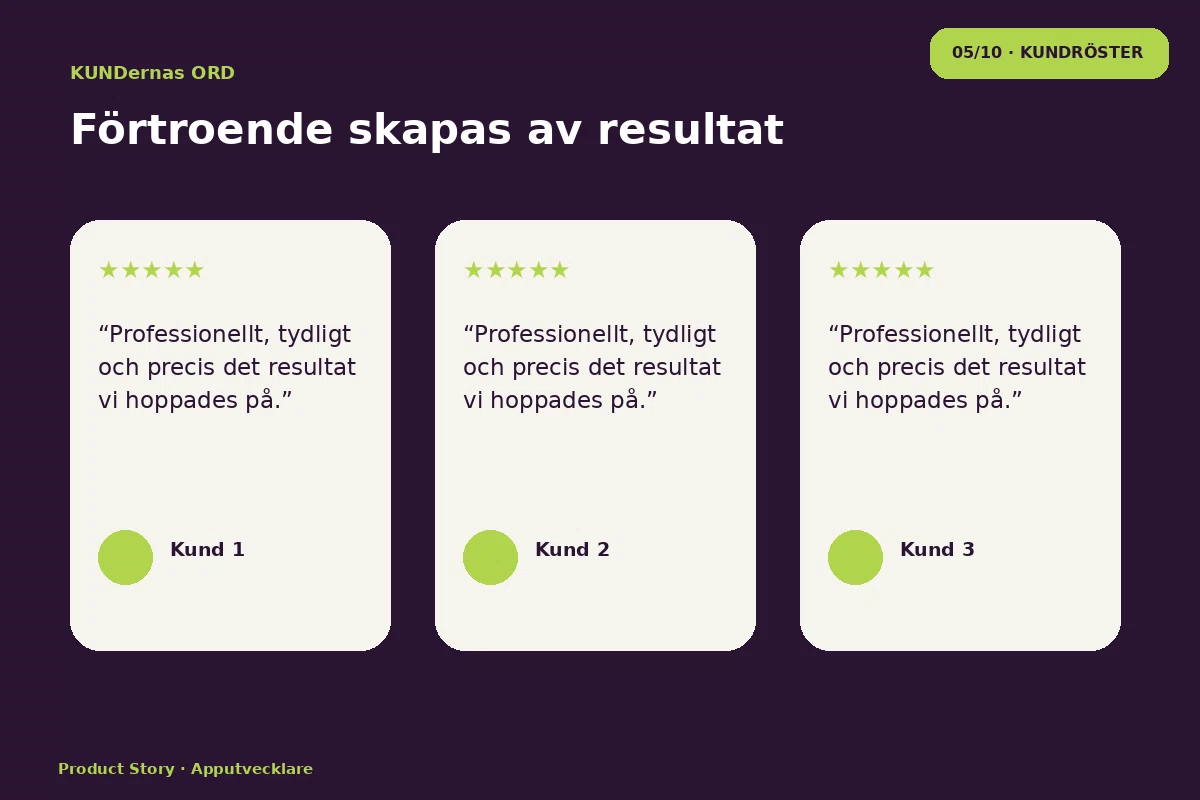 Product Story – Kundröster för apputvecklare