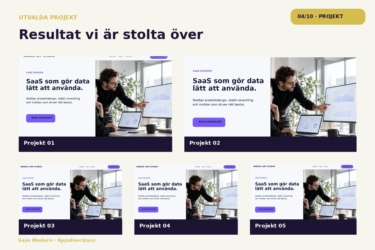 SaaS Modern – Projekt för apputvecklare