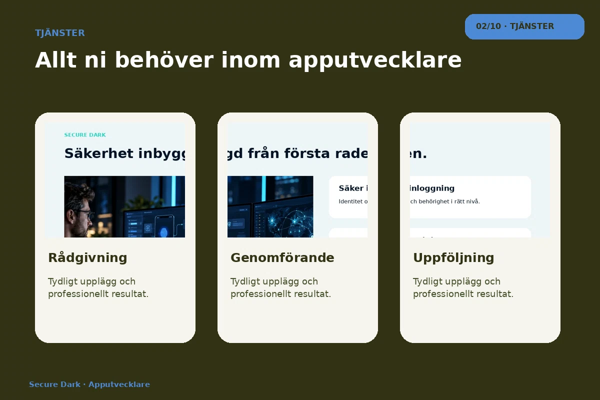 Secure Dark – Tjänster för apputvecklare