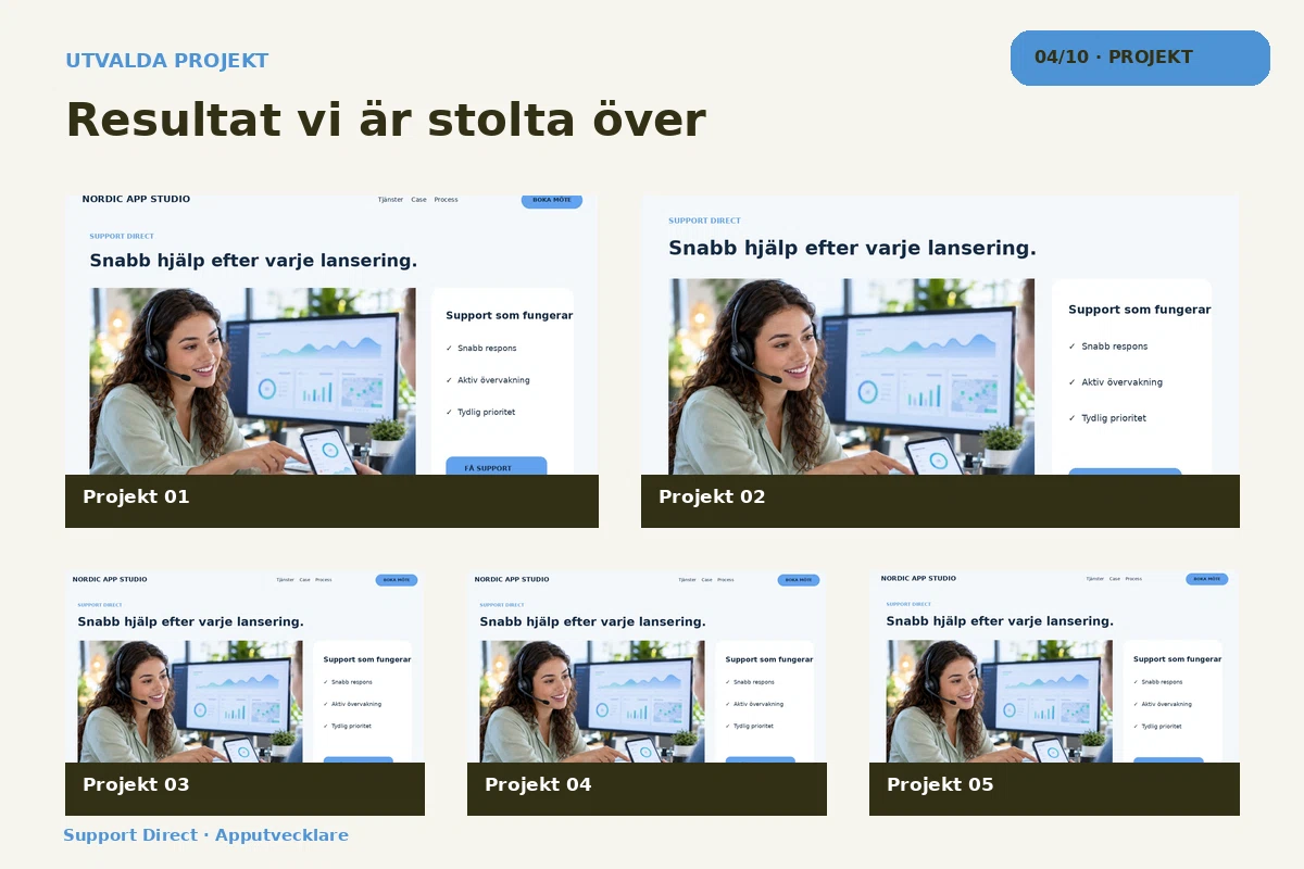 Support Direct – Projekt för apputvecklare