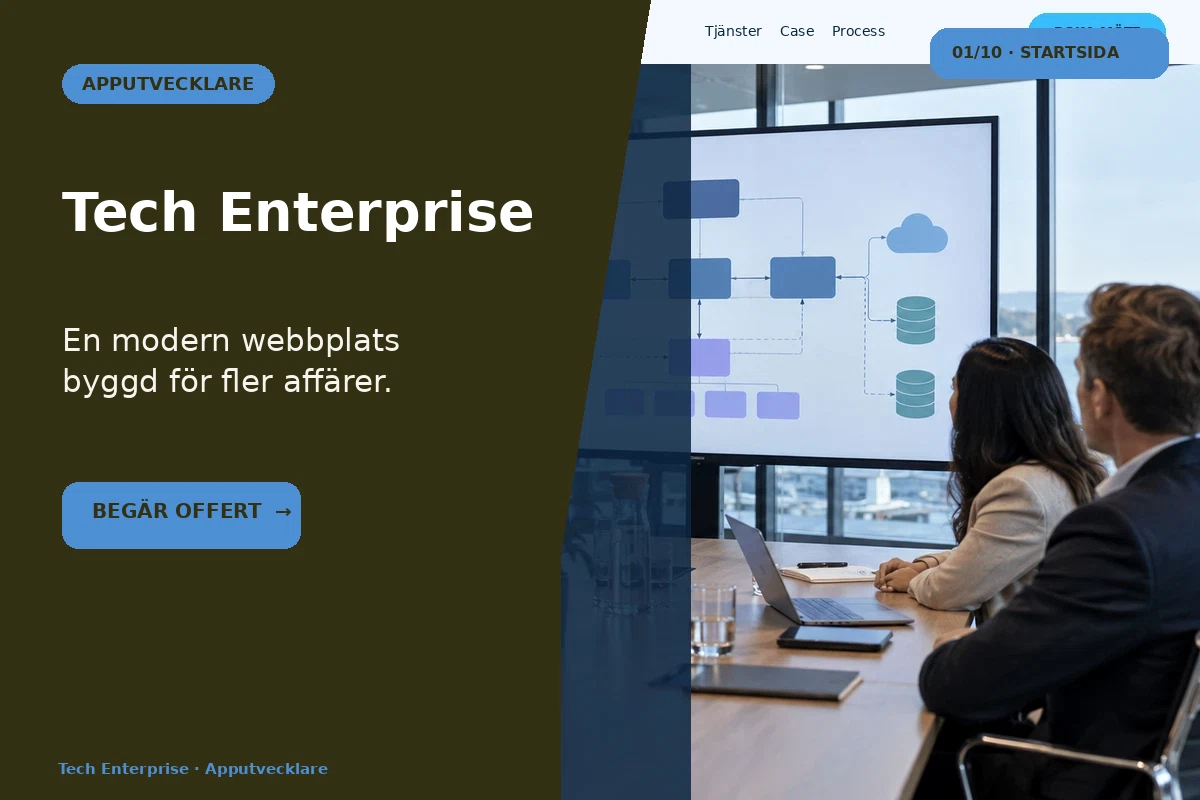 Tech Enterprise – designförslag för apputvecklare