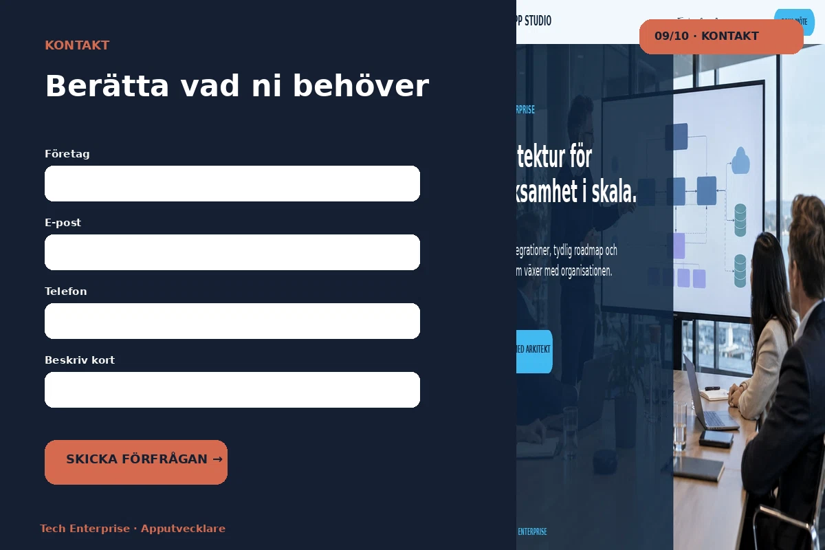 Tech Enterprise – Kontakt för apputvecklare