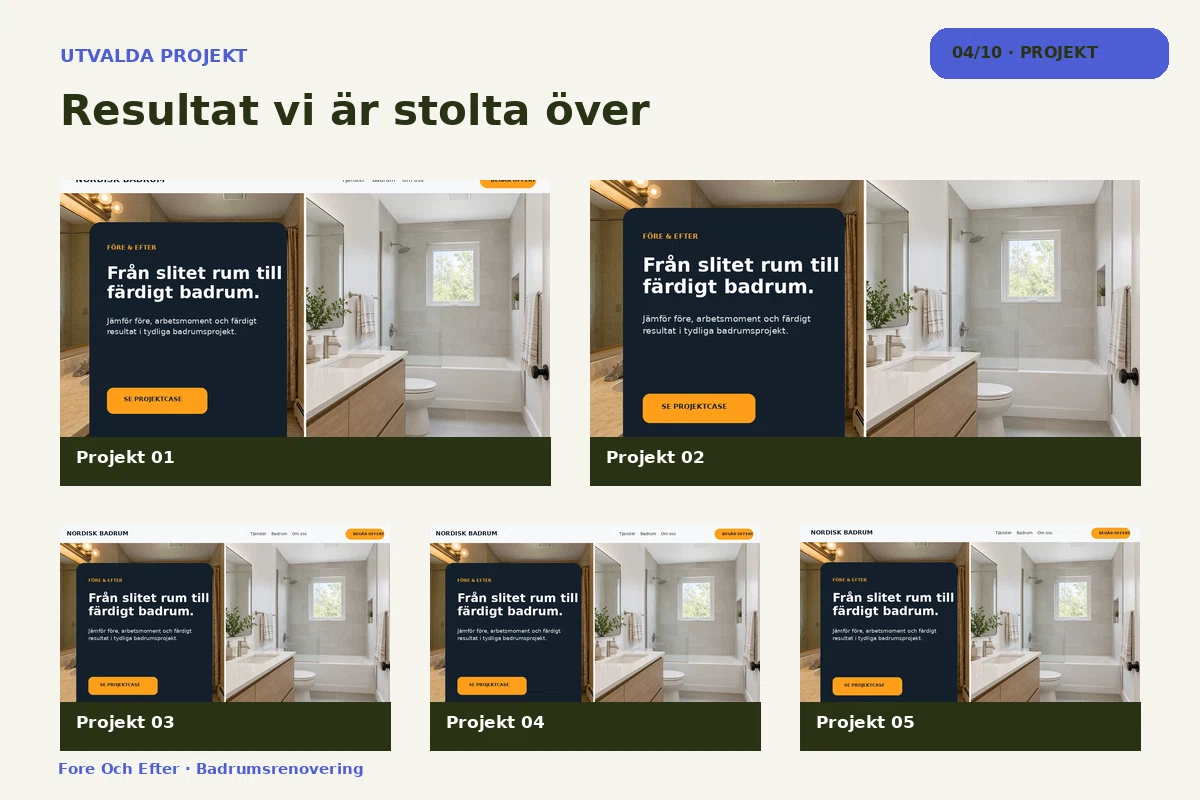 Före & Efter – Projekt för badrumsrenovering