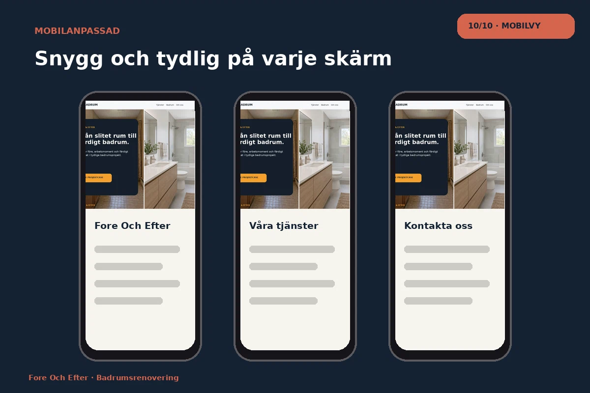 Före & Efter – Mobilvy för badrumsrenovering