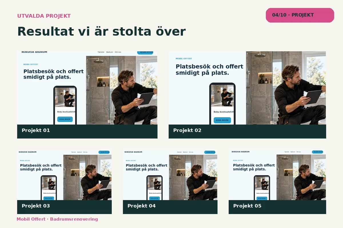 Mobil Offert – Projekt för badrumsrenovering