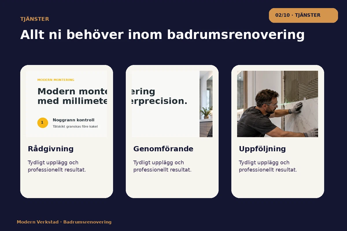 Modern Verkstad – Tjänster för badrumsrenovering