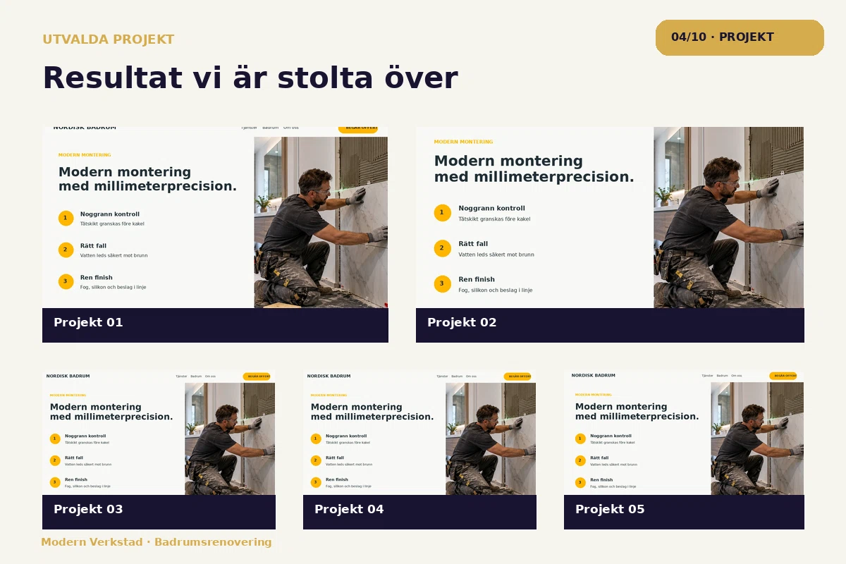 Modern Verkstad – Projekt för badrumsrenovering