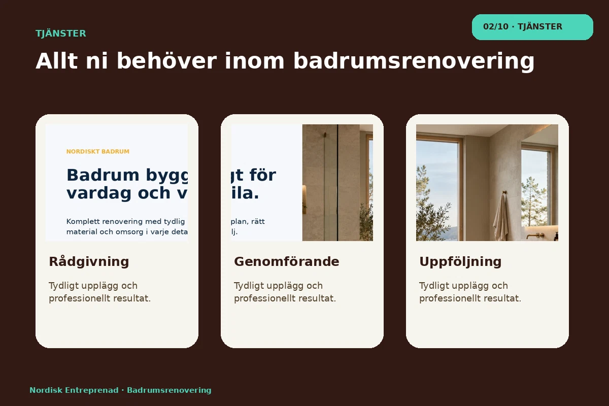 Nordisk Entreprenad – Tjänster för badrumsrenovering