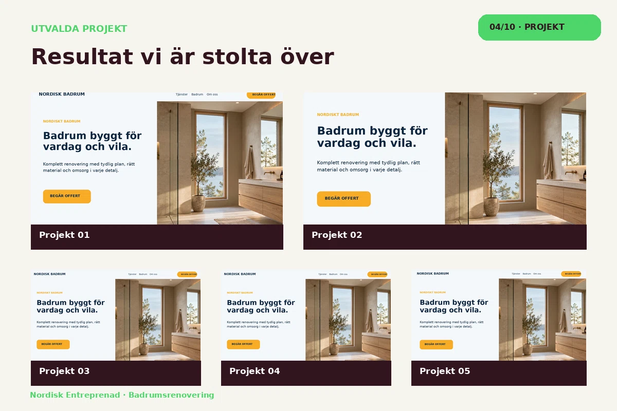 Nordisk Entreprenad – Projekt för badrumsrenovering