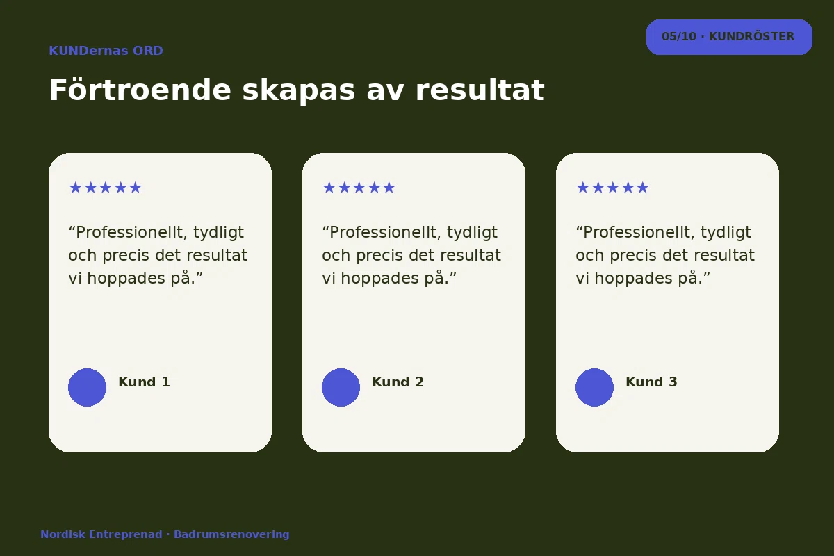Nordisk Entreprenad – Kundröster för badrumsrenovering