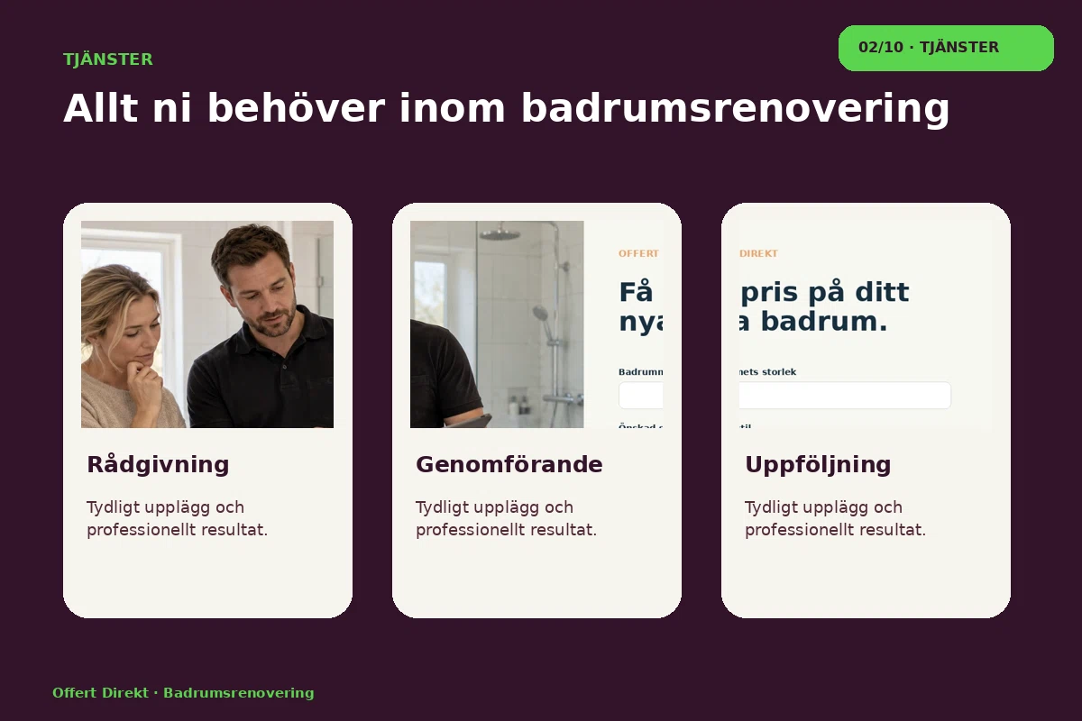 Offert Direkt – Tjänster för badrumsrenovering