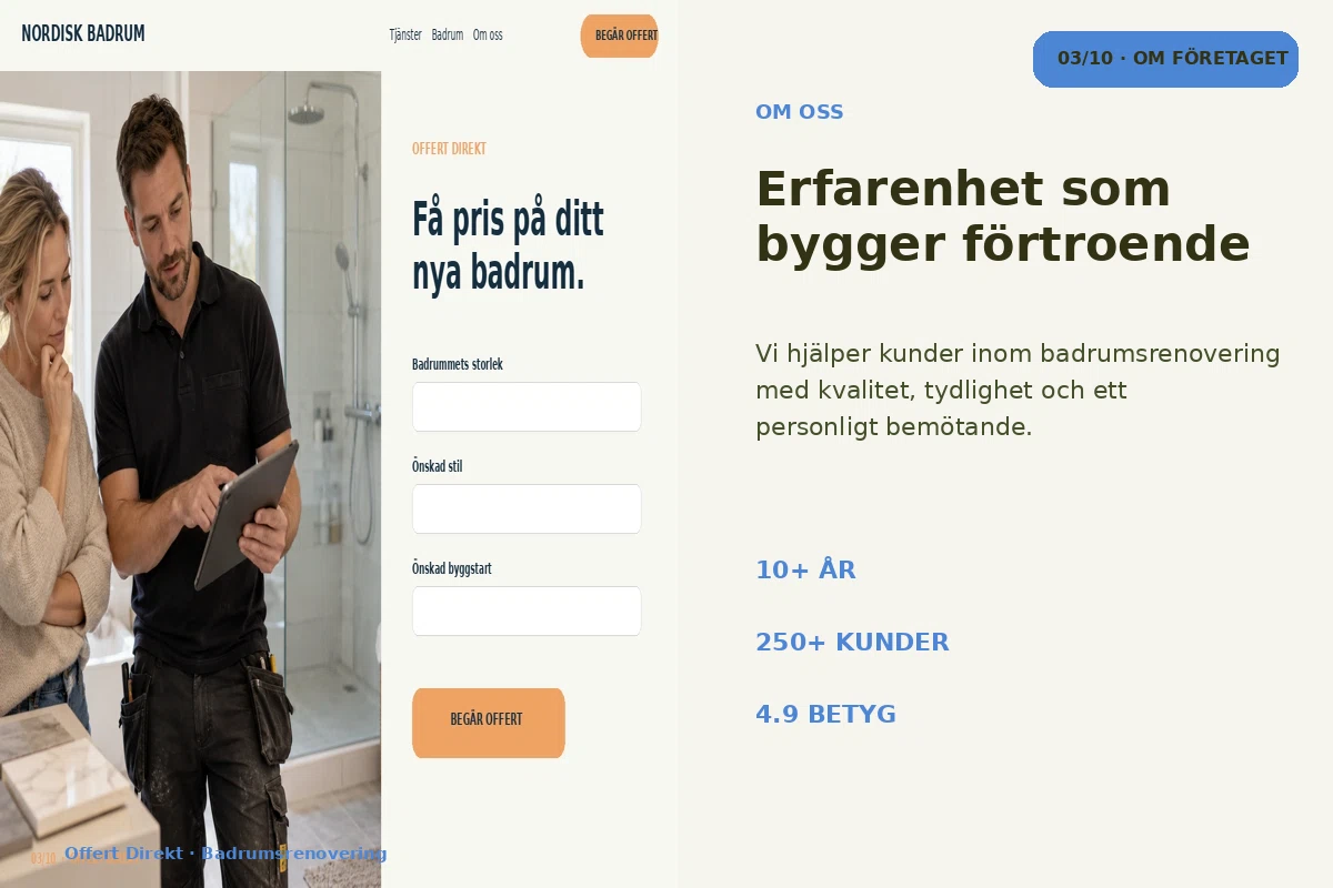 Offert Direkt – Om företaget för badrumsrenovering