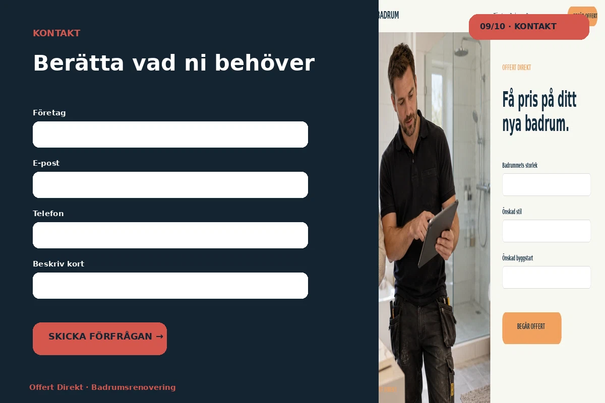 Offert Direkt – Kontakt för badrumsrenovering