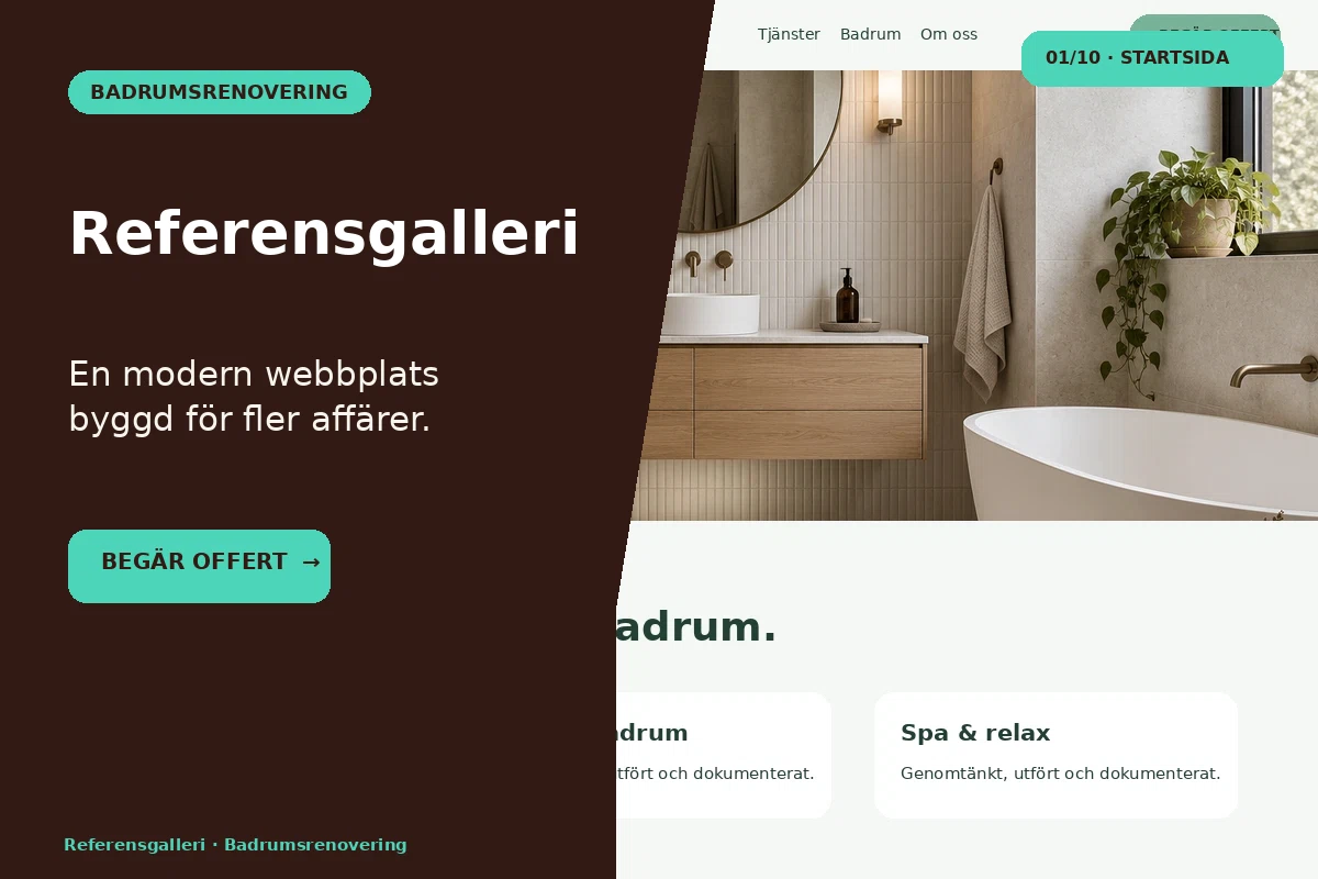 Referensgalleri – designförslag för badrumsrenovering