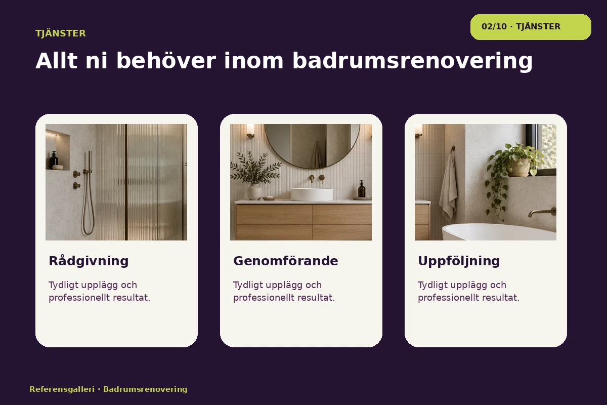 Referensgalleri – Tjänster för badrumsrenovering