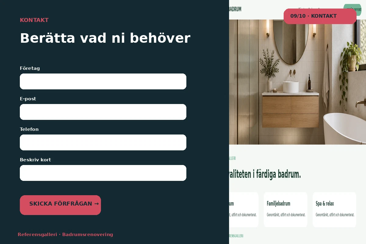 Referensgalleri – Kontakt för badrumsrenovering