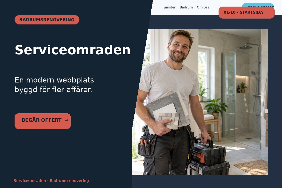 Serviceområden – designförslag för badrumsrenovering