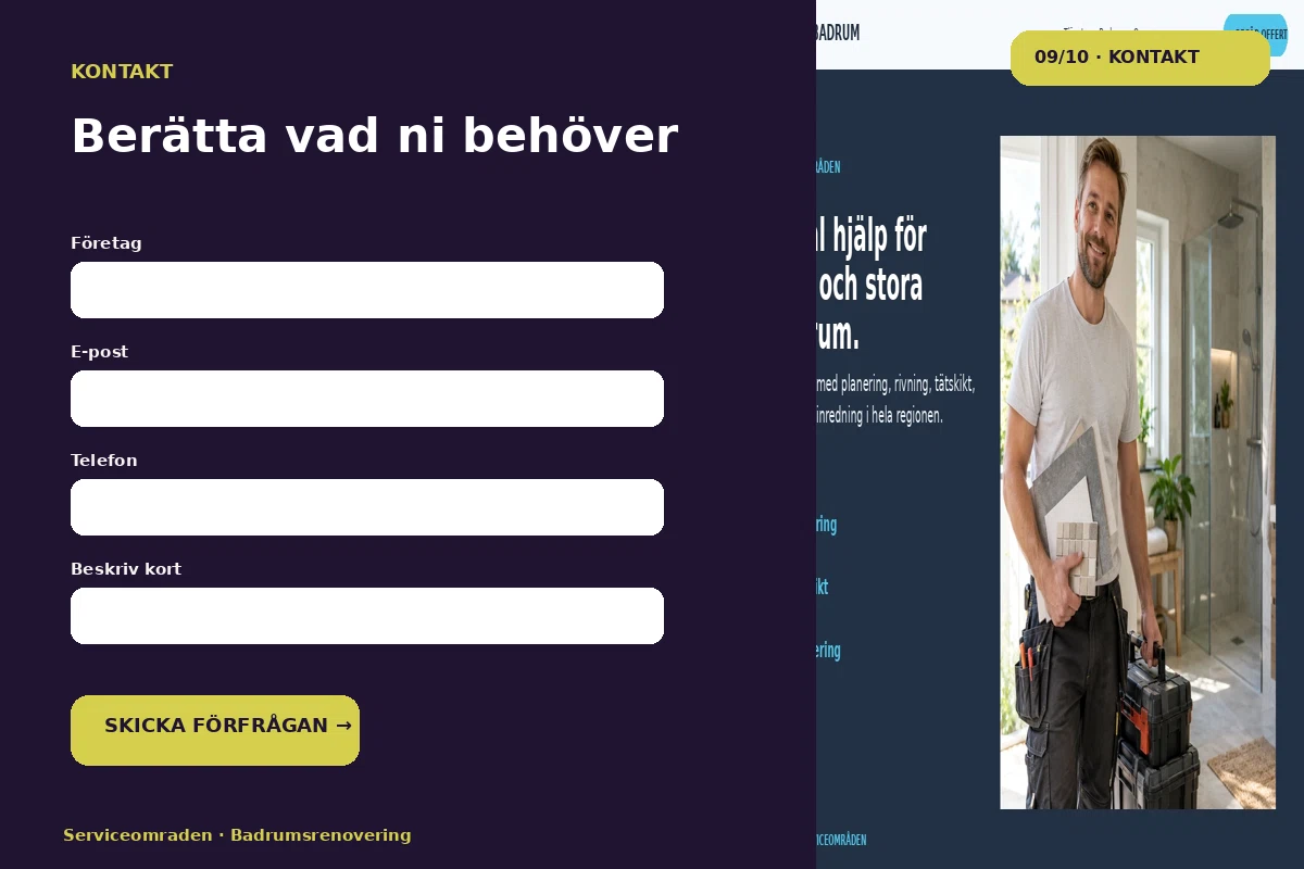 Serviceområden – Kontakt för badrumsrenovering