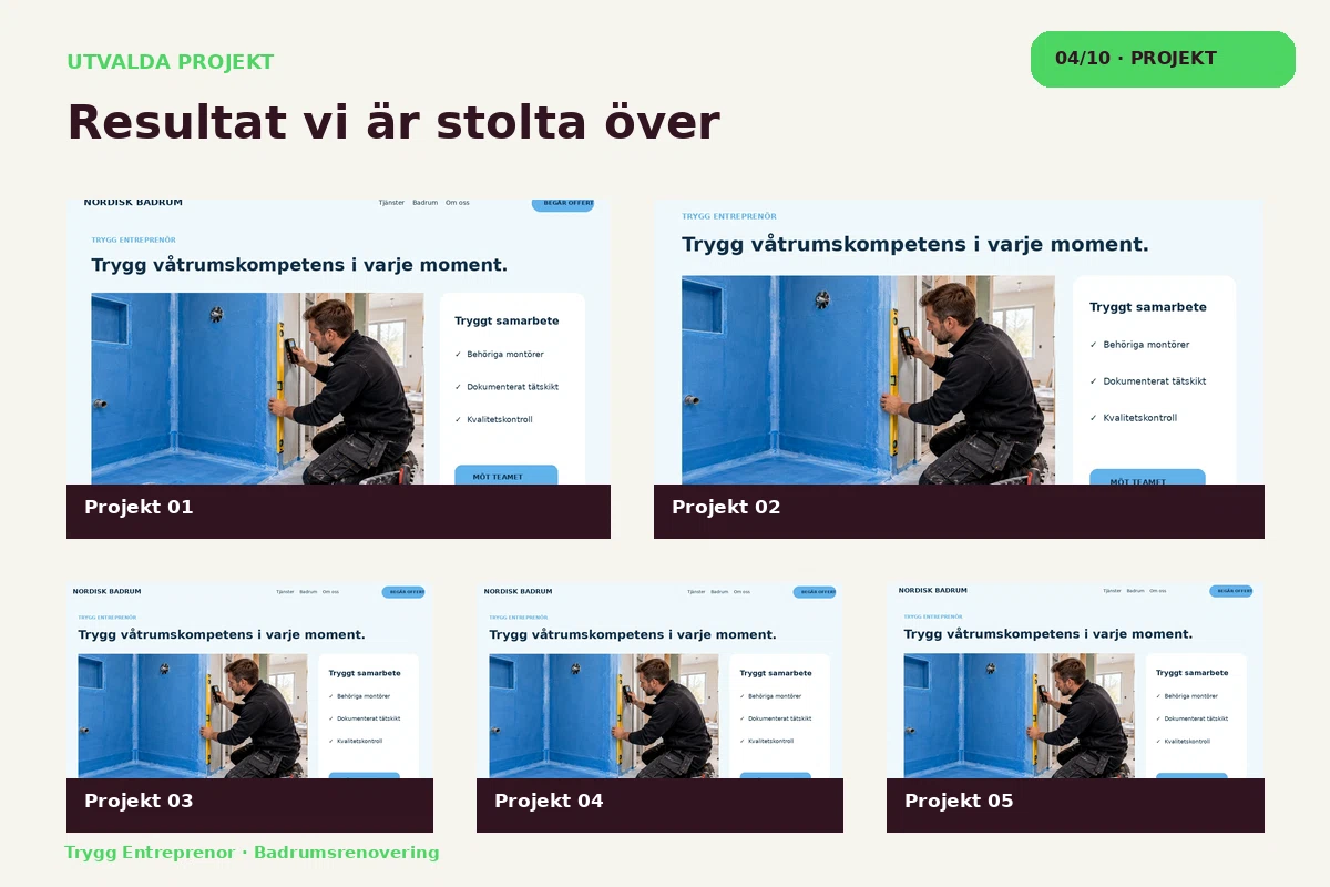 Trygg Entreprenör – Projekt för badrumsrenovering