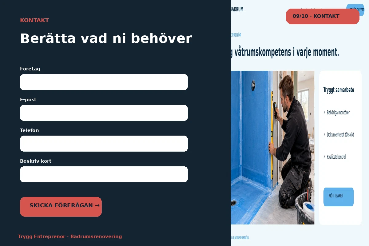 Trygg Entreprenör – Kontakt för badrumsrenovering