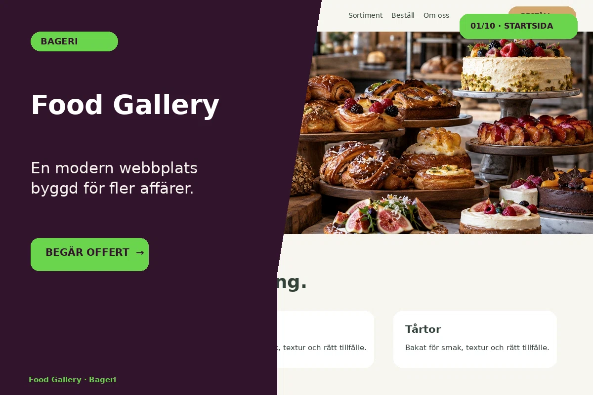 Food Gallery – designförslag för bageri