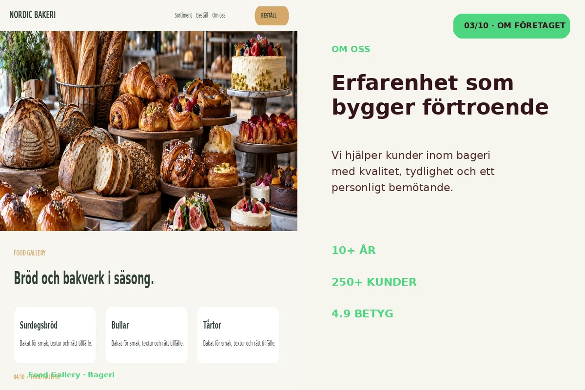 Food Gallery – Om företaget för bageri