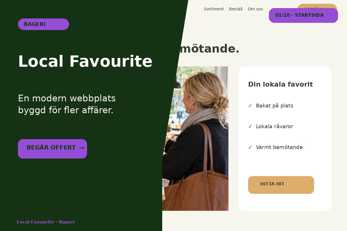Local Favourite – designförslag för bageri