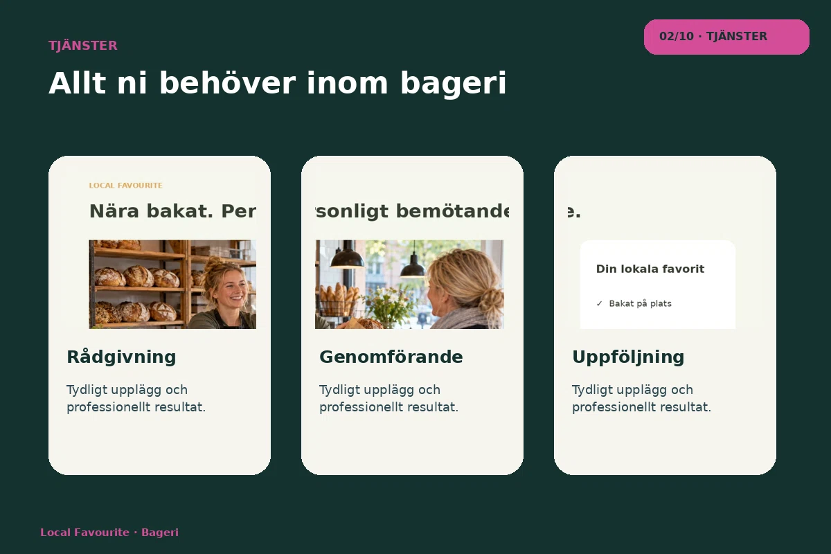 Local Favourite – Tjänster för bageri
