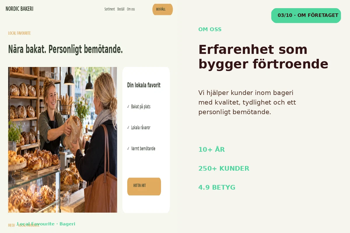 Local Favourite – Om företaget för bageri