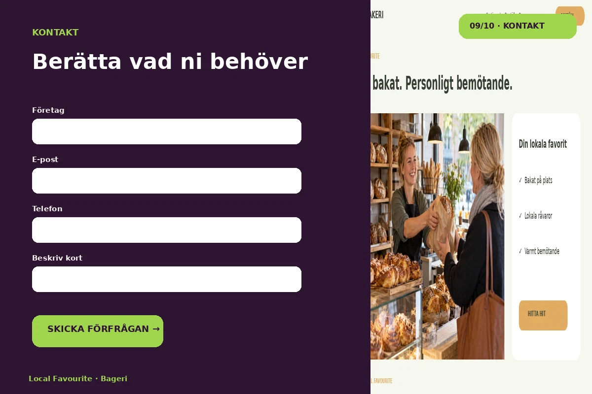 Local Favourite – Kontakt för bageri