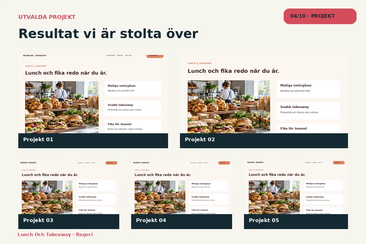 Lunch & Takeaway – Projekt för bageri