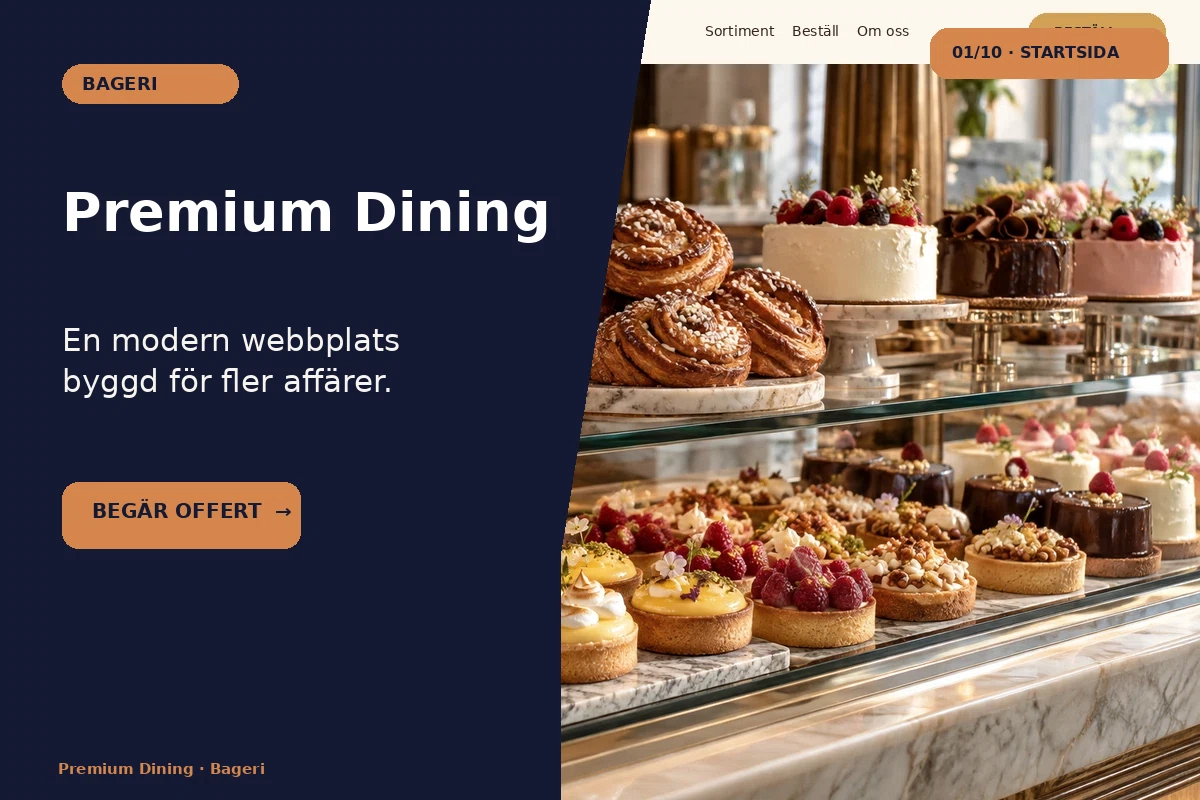 Premium Dining – designförslag för bageri