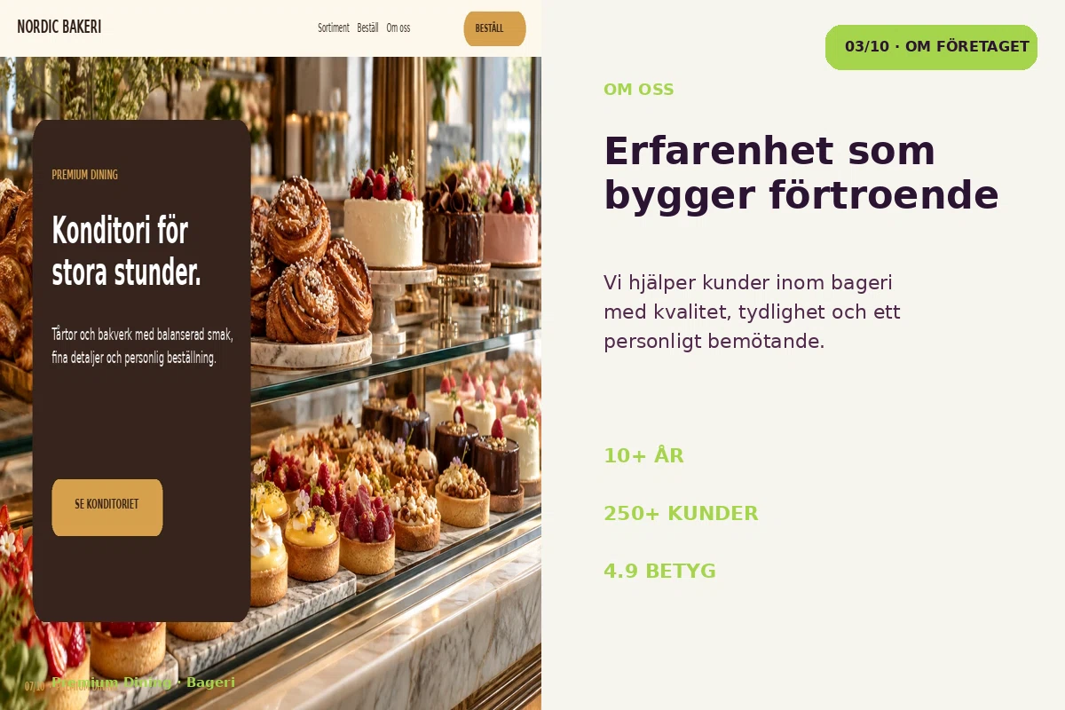 Premium Dining – Om företaget för bageri