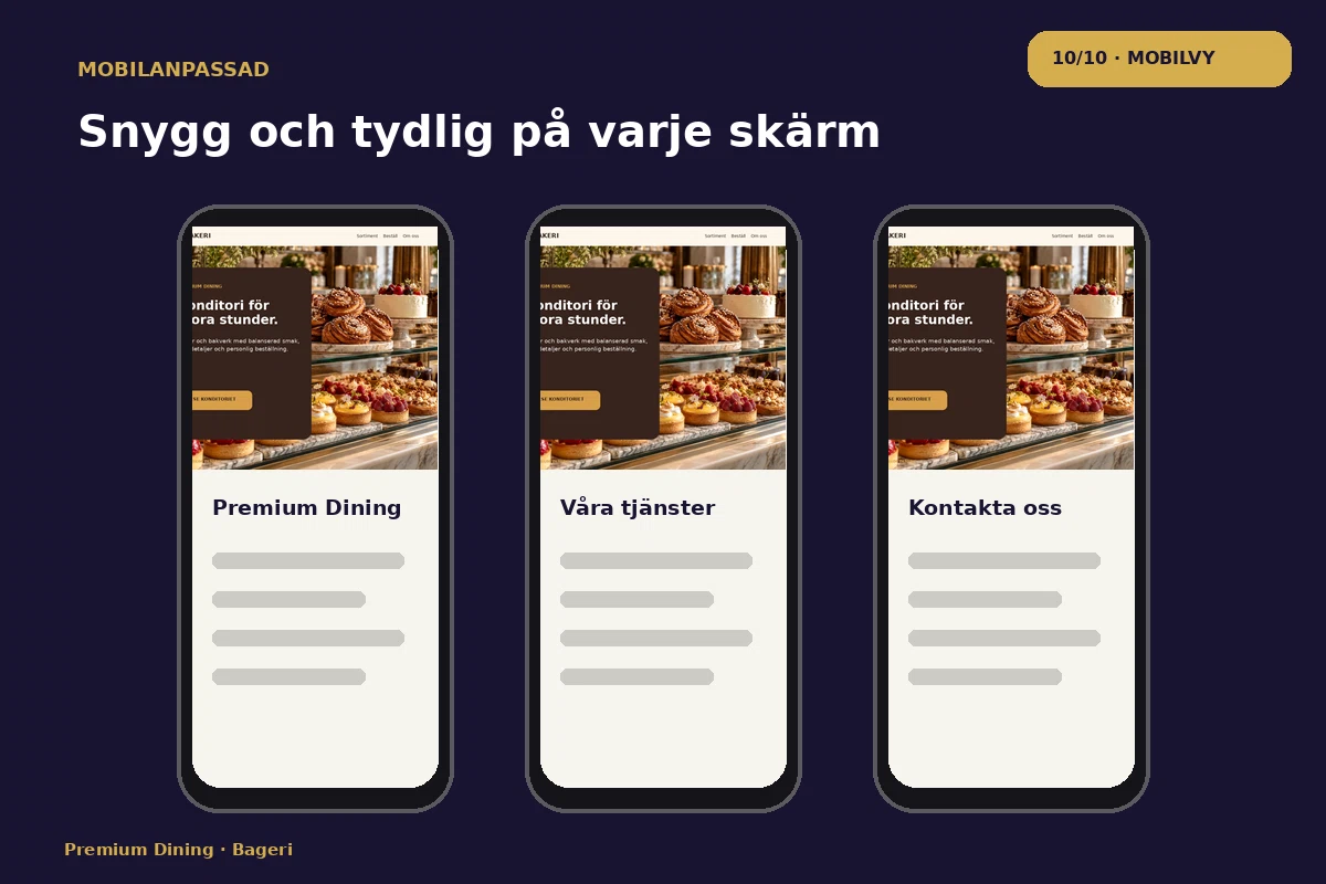Premium Dining – Mobilvy för bageri