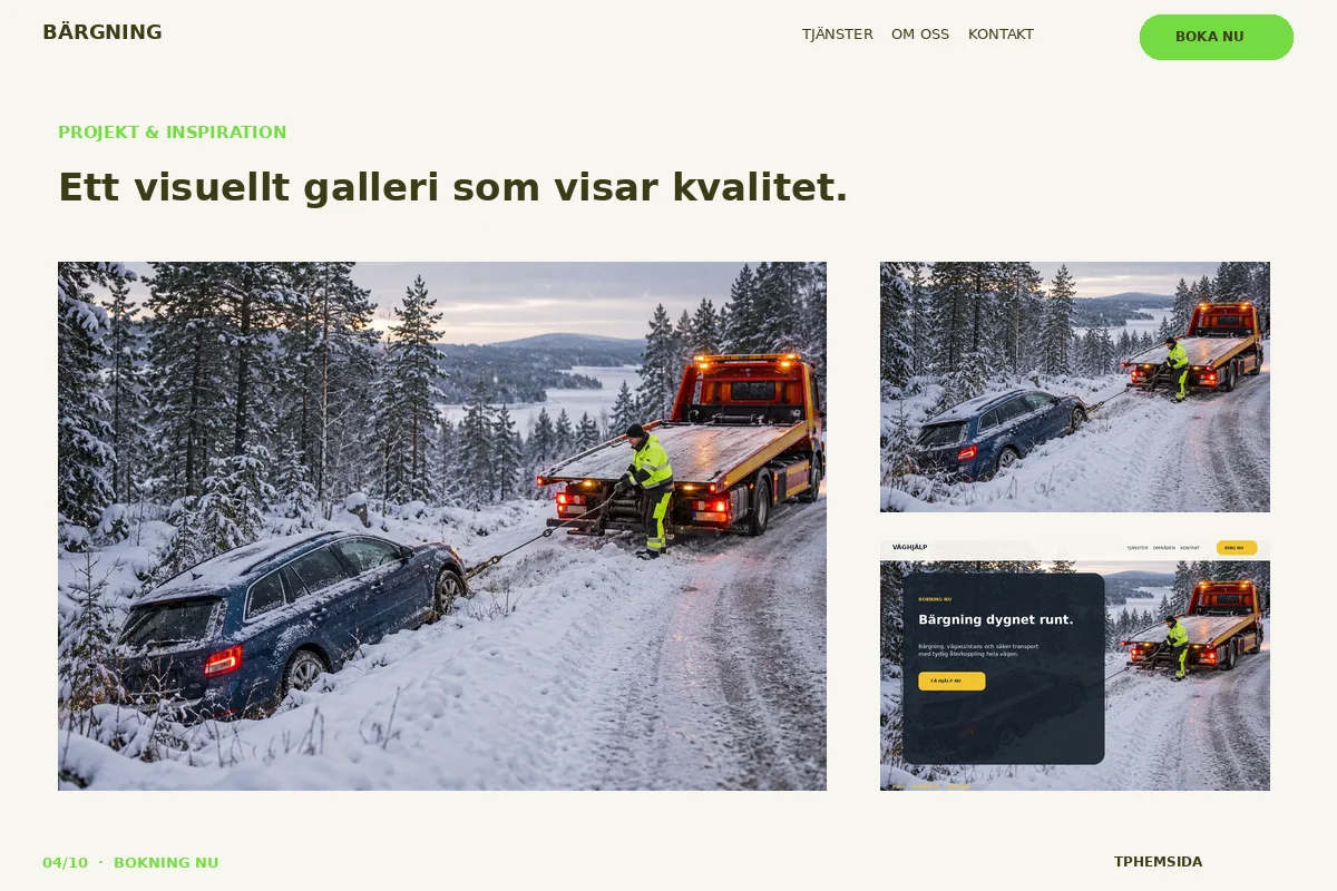 Bokning Nu – Projekt för bärgning