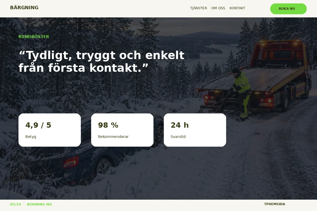 Bokning Nu – Kundröster för bärgning