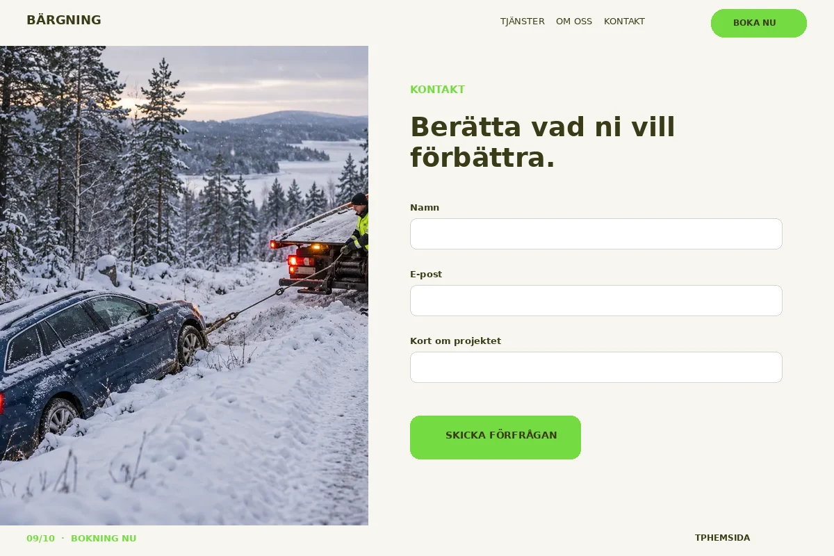Bokning Nu – Kontakt för bärgning