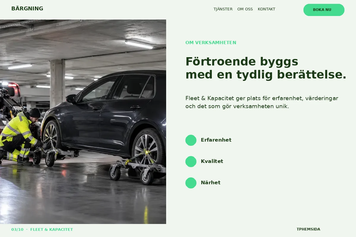 Fleet & Kapacitet – Om företaget för bärgning