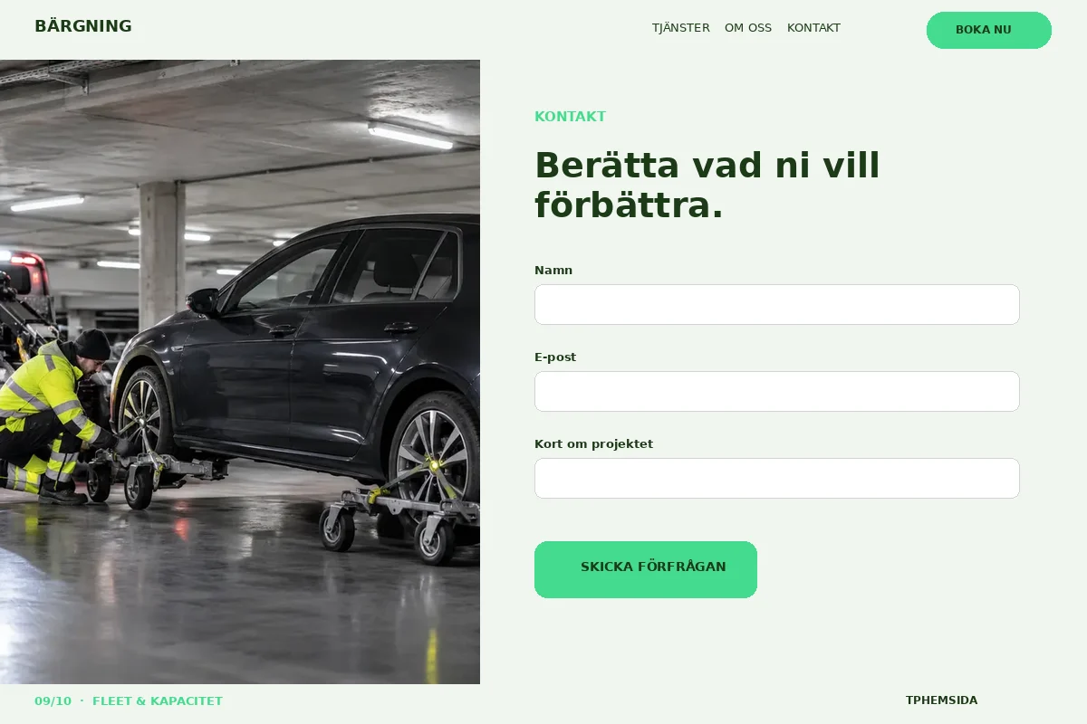 Fleet & Kapacitet – Kontakt för bärgning