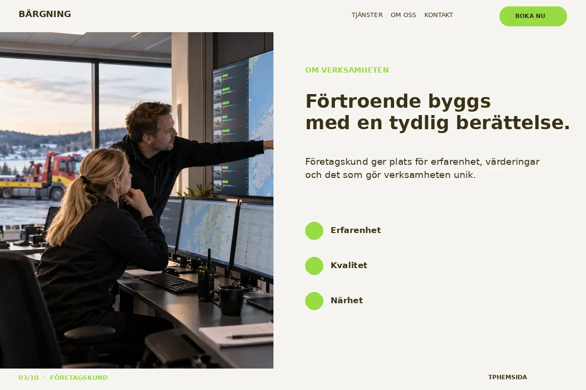 Företagskund – Om företaget för bärgning