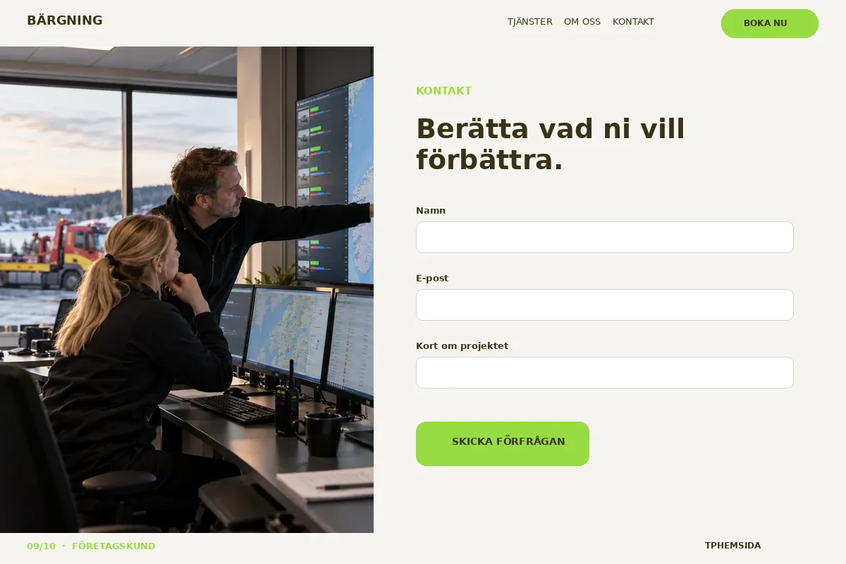 Företagskund – Kontakt för bärgning